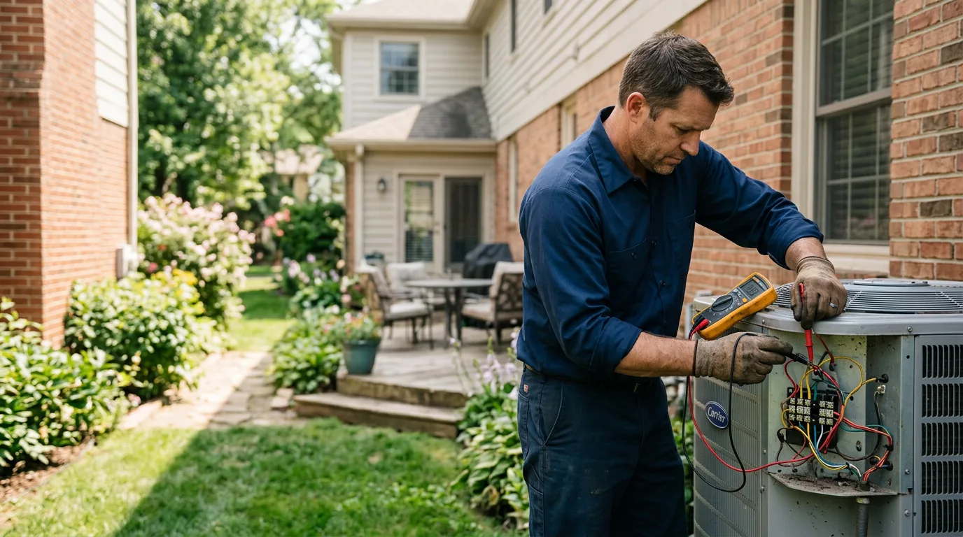 HVAC technician working near Fisher, LA